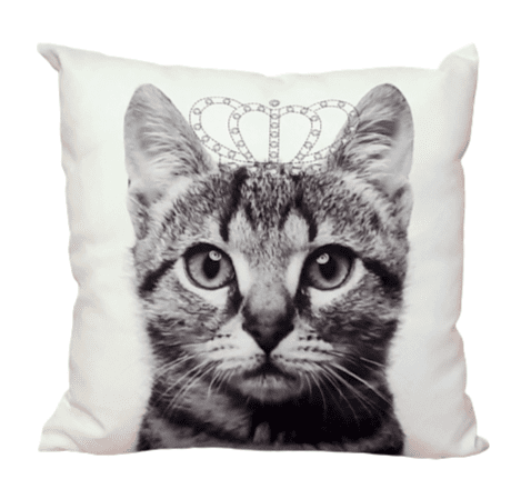 Cojines gato corona 40 x 40