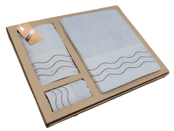 Juego 3 Toallas gris