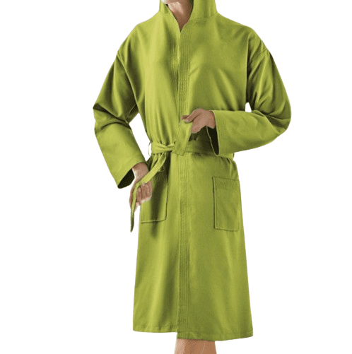 Albornoces microfibra verde. Tallas S, M y XL