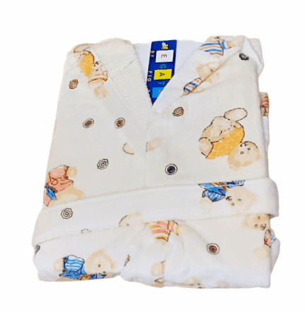 Albornoz Infantil terciopelo Ositos. Talla 4 años - 1