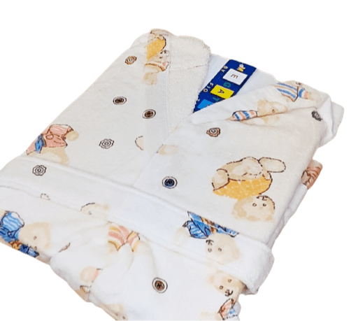 Albornoz Infantil terciopelo Ositos. Talla 4 años - 2