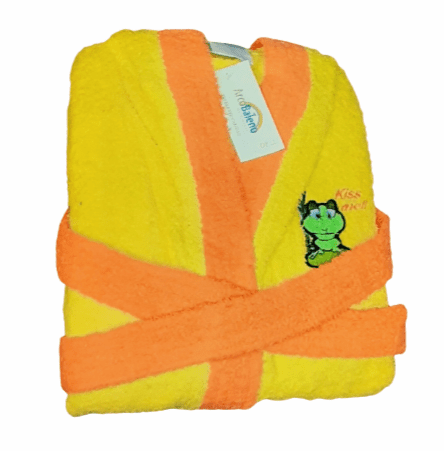 Albornoz Infantil amarillo Rana. Talla 10 - 1