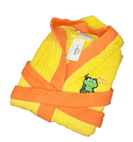 Albornoz Infantil amarillo Rana. Talla 10 - 2