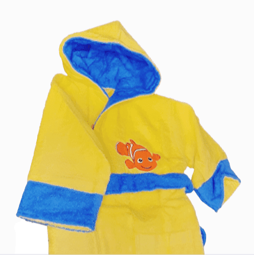 Albornoz amarillo Infantil Pez Nemo. Talla: 8 - 1
