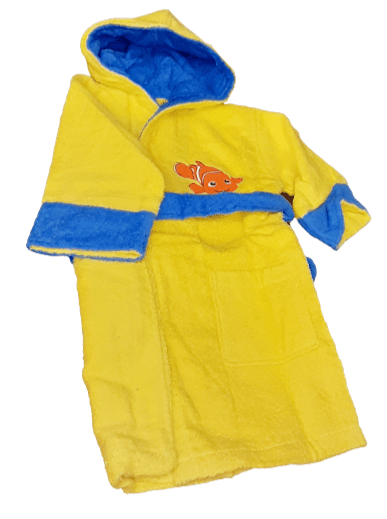 Albornoz amarillo Infantil Pez Nemo. Talla: 8 - 2