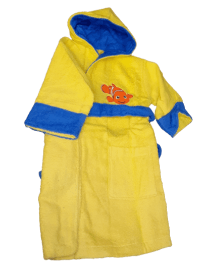 Albornoz amarillo Infantil Pez Nemo. Talla: 8 - 4