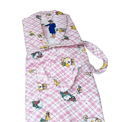 Albornoz Infantil animales rosa. Talla 4 - 1