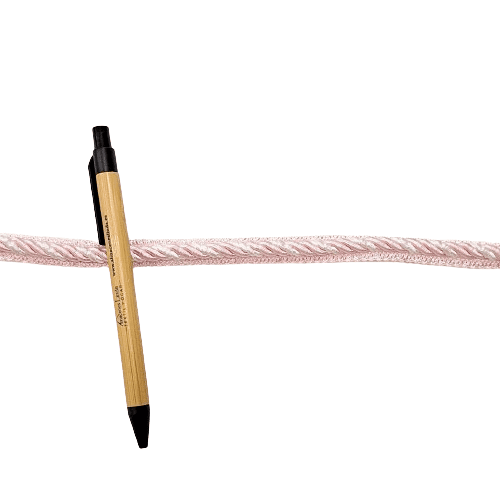 Galón cordoncillo blanco y rosa