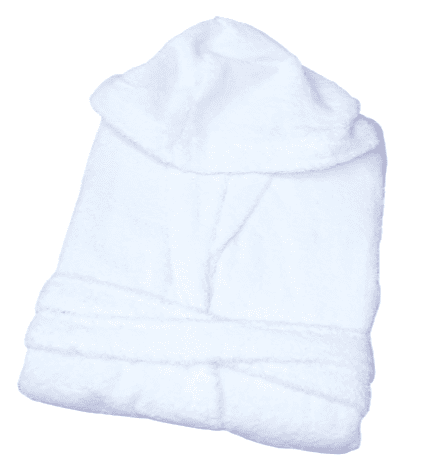 Albornoz Infantil blanco. Talla 8