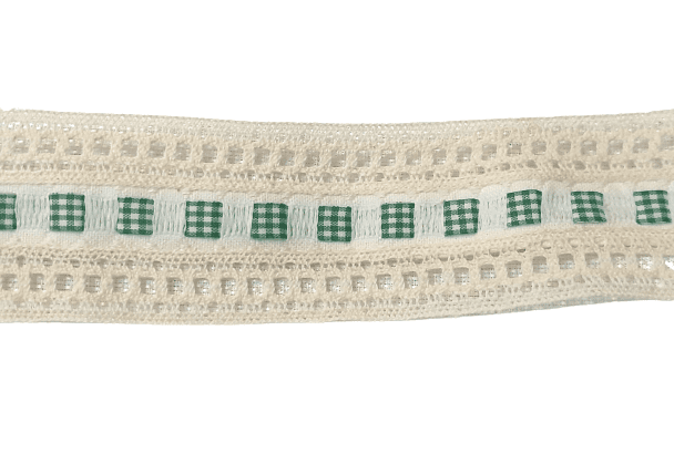 Entredós vichy verde - 2