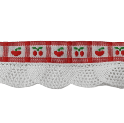 Puntilla cerezas roja