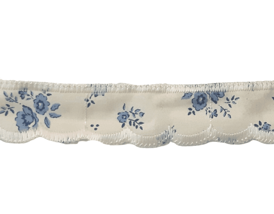 Puntilla flores azulitas - 1