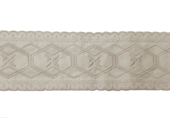 Entredós beige bordado - 3