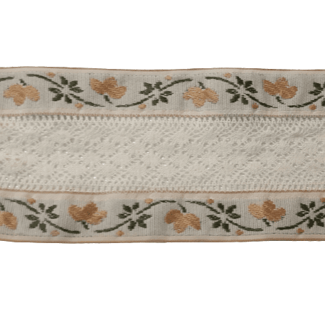 Entredós puntilla flores