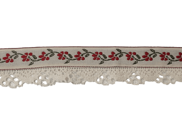 Puntilla flores fucsia - 2