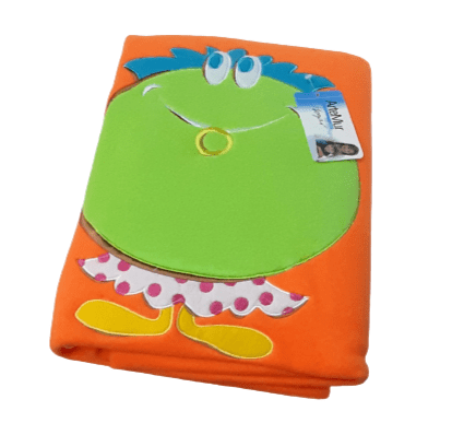 Manta polar bordada naranja 140 x 190