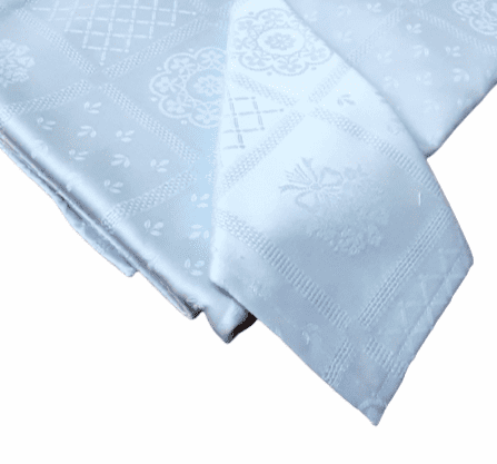 Mantelería jaquard adamascada azul 150 x 150 +6 - 1