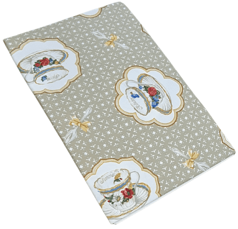 Mantelería tazas beige 150 x 150 + 4 - 1