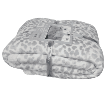 Manta sofá leopardo gris