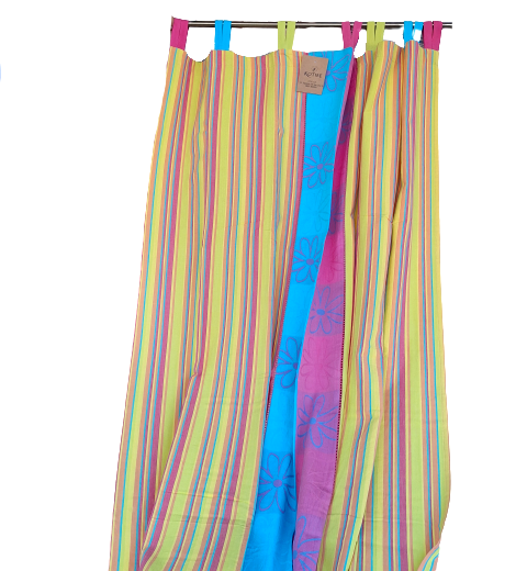 Cortina confeccionada rayitas Ágata colores - 6