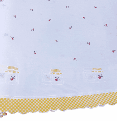 Tela visillo cocina tarros amarillos - 2