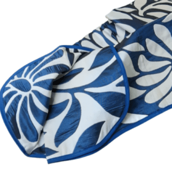 Colcha reversible brillo hojas azul cama 90 - 2