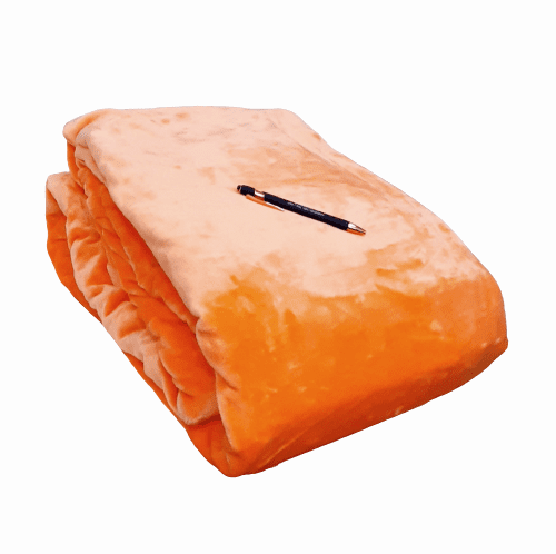 Manta terciopelo naranja 230 x 240 - 1