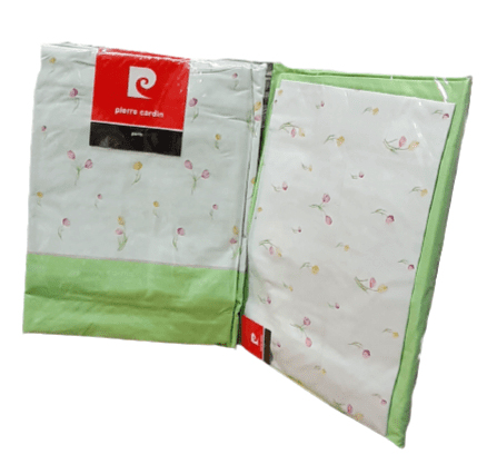 Juego de sábanas flores verdes. Cama 90 - 2