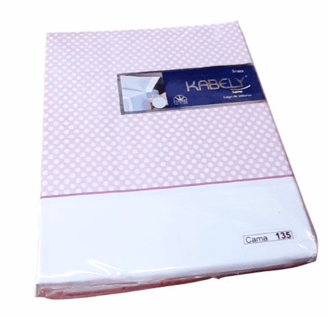 Juegos sábanas topos rosas. Cama: 135 - 1