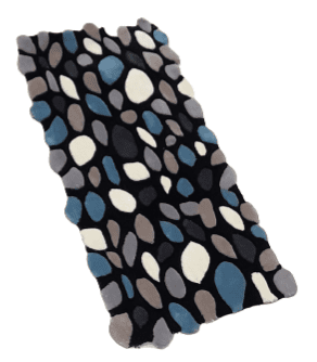 Alfombra Piedras negra y azul 60 x 120 - 1