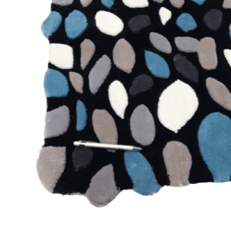Alfombra Piedras negra y azul 60 x 120 - 2
