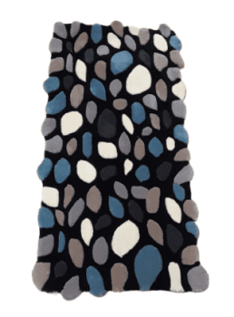 Alfombra Piedras negra y azul 60 x 120 - 3