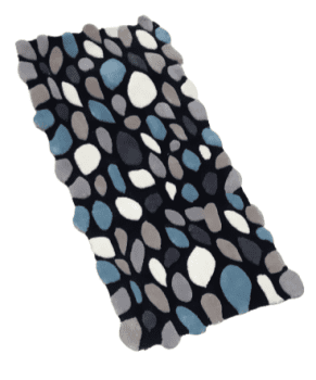 Alfombra Piedras negra y azul 60 x 120 - 4