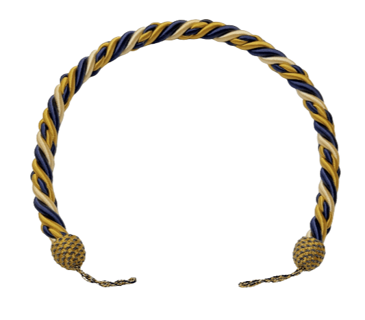 Abrazadera cordón azul amarilla