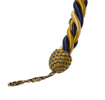 Abrazadera cordón azul amarilla - 1