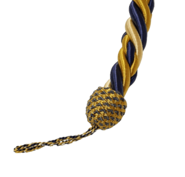 Abrazadera cordón azul amarilla - 1