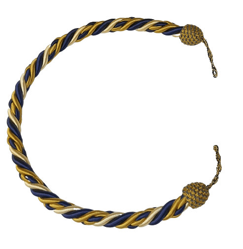 Abrazadera cordón azul amarilla - 2