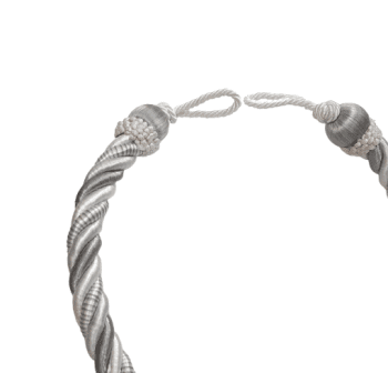 Cordón abrazadera gris brillo - 1