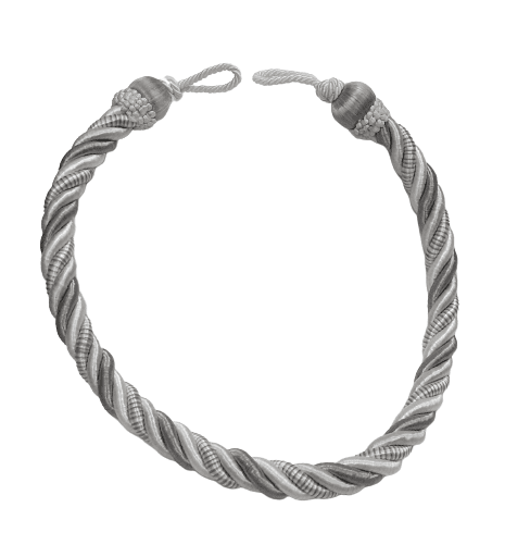 Cordón abrazadera gris brillo - 2