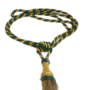 Abrazadera cordón verde oro - 1