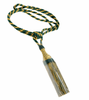 Abrazadera cordón verde oro - 3