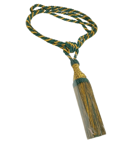 Abrazadera cordón verde oro - 4