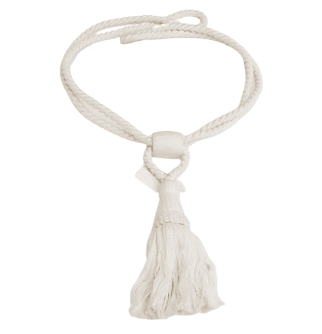 Abrazadera cordón crudo