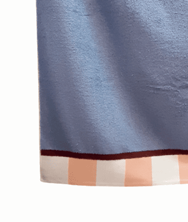 Toalla baño azul cenefa beige 100 x 150 - 1