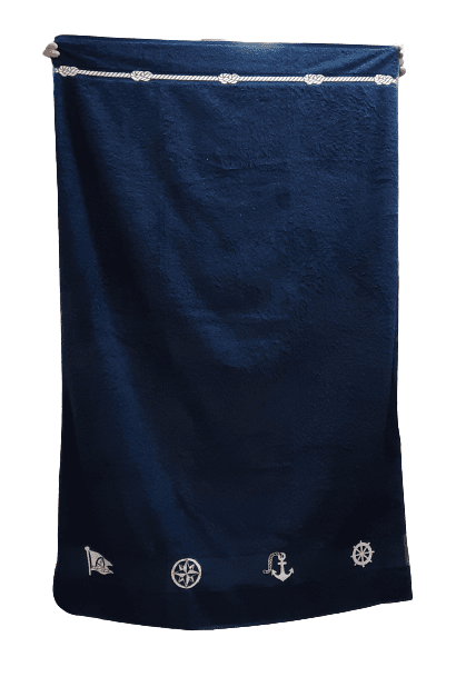 Toalla rizo azul anclas - 3