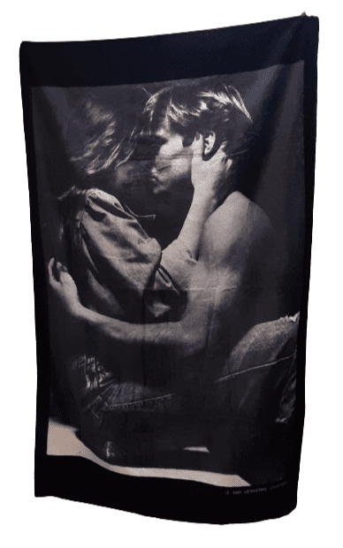 Toalla de playa negra in love