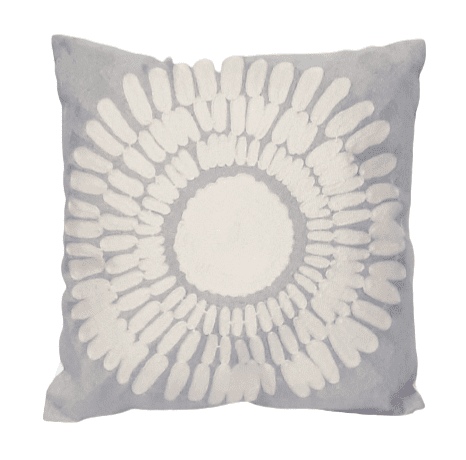 Cojín ganchillo gris 45 x 45