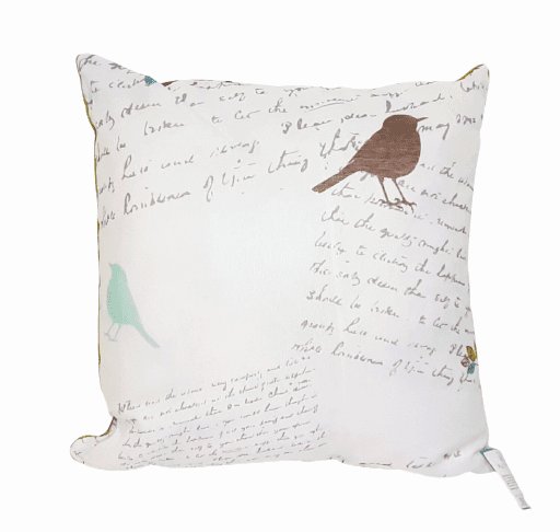 Cojín pajaritos gris 45 x 45