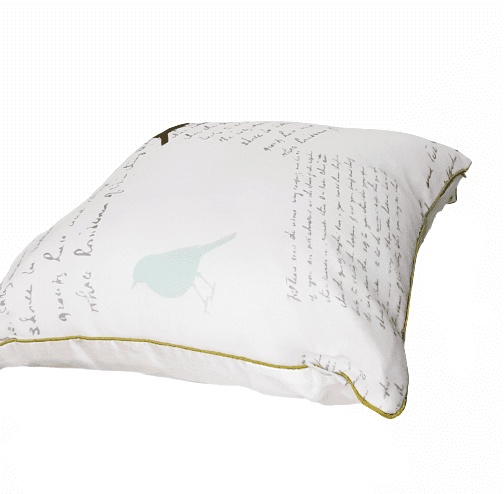 Cojín pajaritos gris 45 x 45 - 1