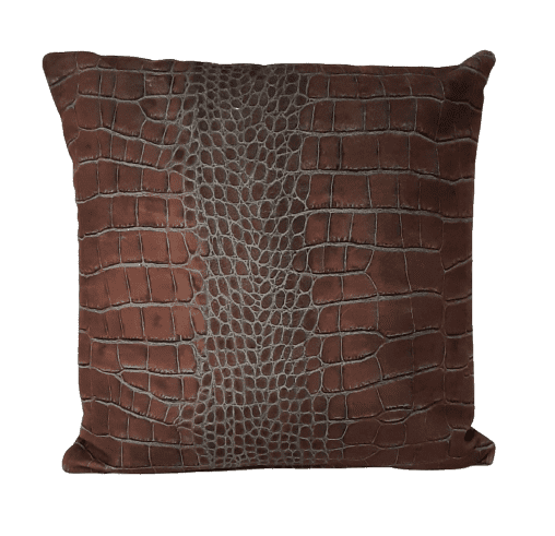 Cojin chocolate piel 45 x 45